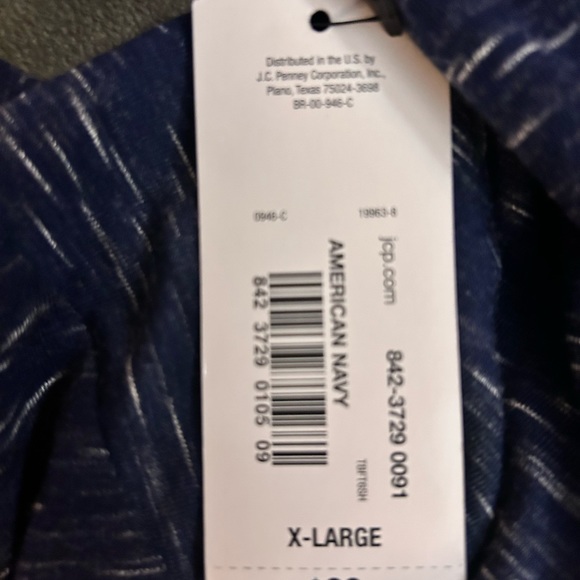 A.N.A ruffle bottom jean blue off the the shoulder tunic top NWT size xl - Picture 4 of 4